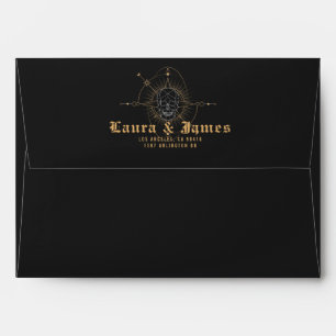 Enveloppe Élégante fleur noire Tarot mariage gothique Envelo
