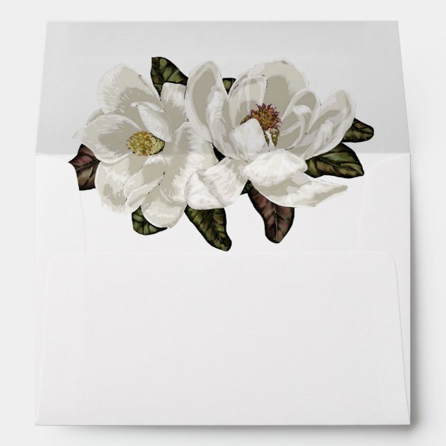 Enveloppe Élégante floraison de Magnolia (Dos (Bas))