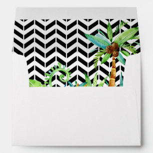 Enveloppe élégante florale tropicale de mariage