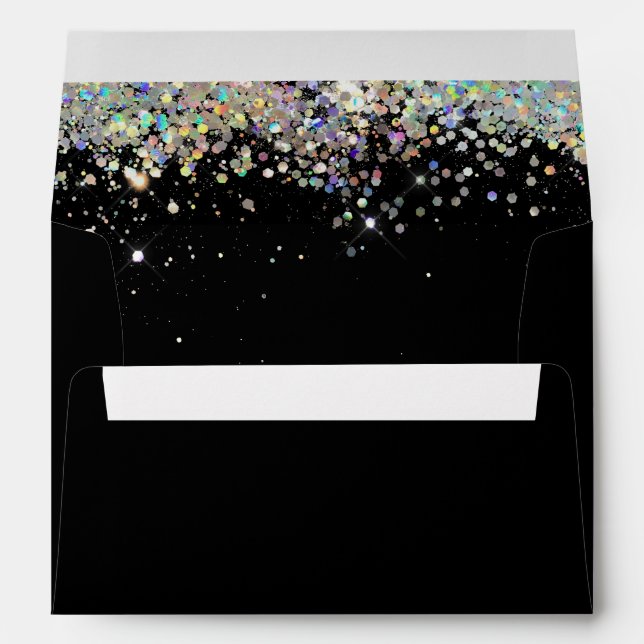 Enveloppe Élégante Holographie Parties scintillant brillante (Dos (Bas))