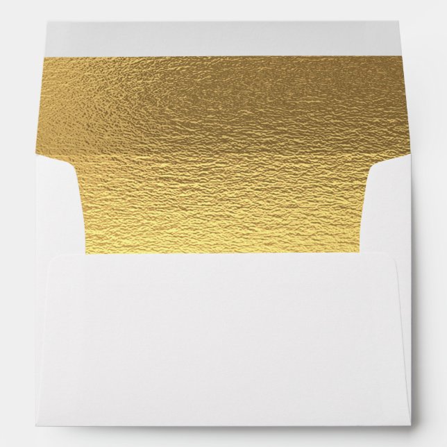 Enveloppe Élégante huile d'or Faux texturée (Dos (Bas))