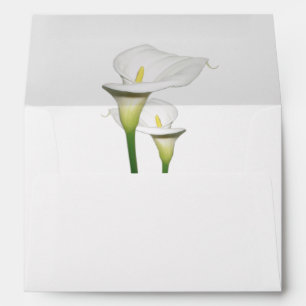 Enveloppe Élégante Lys Calla Blanche 5x7 Faire-part de maria