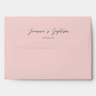 Enveloppe élégante rayée rose poussiéreux pour bap
