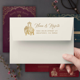 Enveloppe Elégante suite Mariage indienne Ganesha