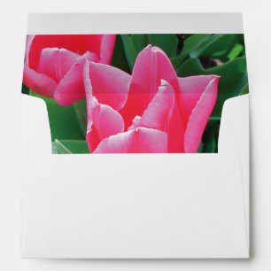Enveloppe Élégante tulipe rose 5x7 Faire-part de mariage
