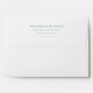 Enveloppe Élégante Typographie Sarcelle