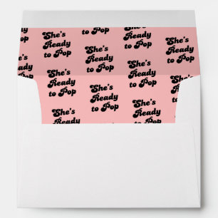 Enveloppe Elle est prête à faire éclater le motif de typogra