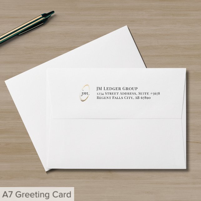 Enveloppe Emblème de logo des initiales de monogrammes moder (Créateur téléchargé)
