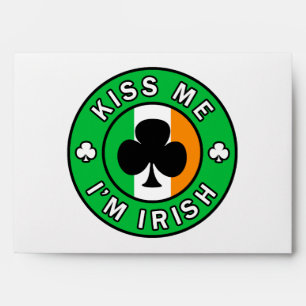 Enveloppe Embrasse-moi Je suis irlandais