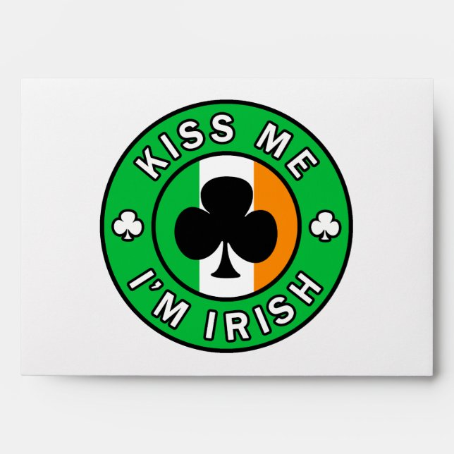 Enveloppe Embrasse-moi Je suis irlandais (Devant)