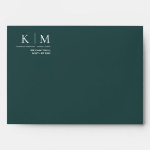 Enveloppe Emerald Green et White-Mariage-