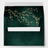 Emerald Green & Gold Botanical Mariage élégant
