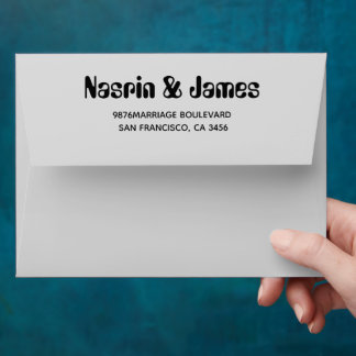 Enveloppe Emerald Green Wedding Return Address