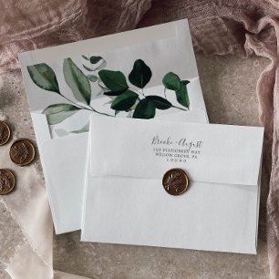 Enveloppe Emerald Greenery Faire-part de mariage