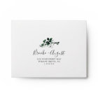 Emerald Greenery Mariage auto-adressé RSVP