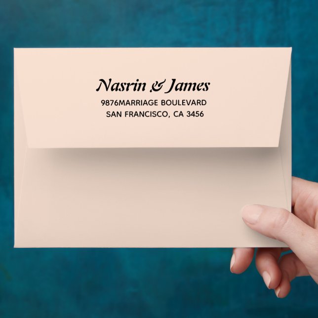 Enveloppe Emerald Wedding Return Address (Hand)