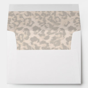 Enveloppe Empreinte de léopard beige.