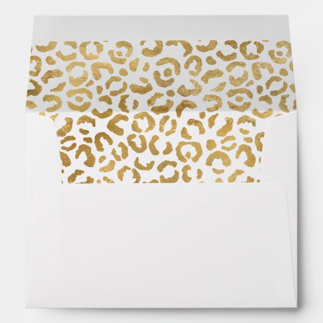 Enveloppe Empreinte de léopard d'or (Dos (Bas))
