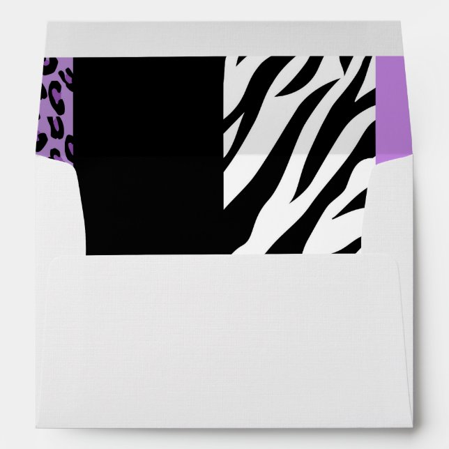 Enveloppe Empreinte de léopard, Zebra Print, Poster de anima (Dos (Bas))