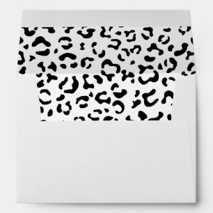 Enveloppe Empreinte de léopard, Zones Léopard, Noir Et Blanc