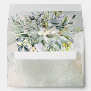 Enveloppe en arche rose et verte rustique