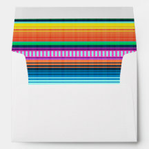Enveloppe en bande mexicaine Fiesta multicolore