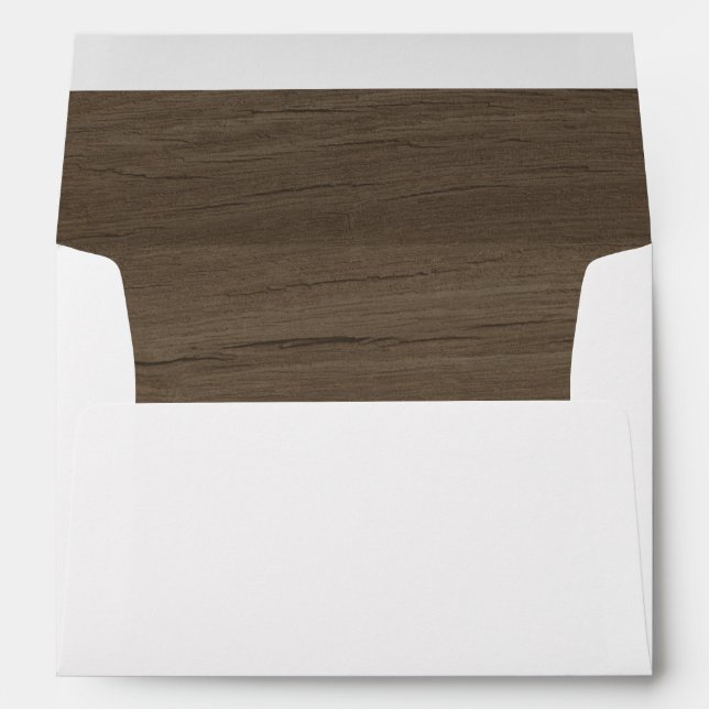 Enveloppe en bois foncé Brown (Dos (Bas))
