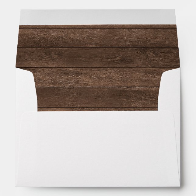 Enveloppe en bois foncé de charme rustique (Dos (Bas))