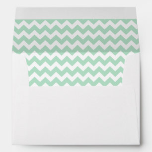 Enveloppe en bon état d'impression vert et blanc