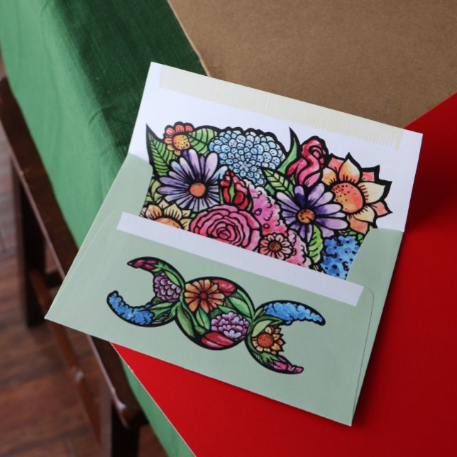 Enveloppe En Fleur Triple Lune Jardin Sorcière (Créateur téléchargé)