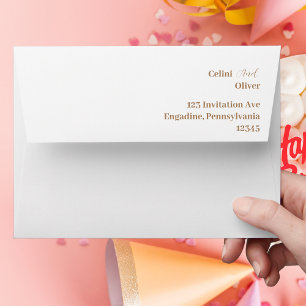 Enveloppe En fleurs avec amour : mariage à l'écriture fantai