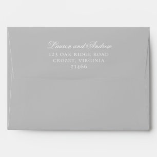 Enveloppe en gris argent moderne minimaliste coule
