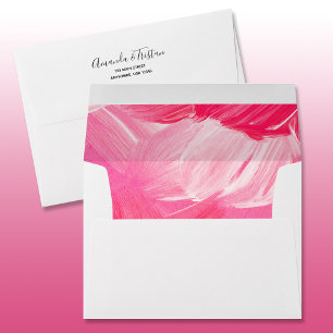 Enveloppe en lin rose