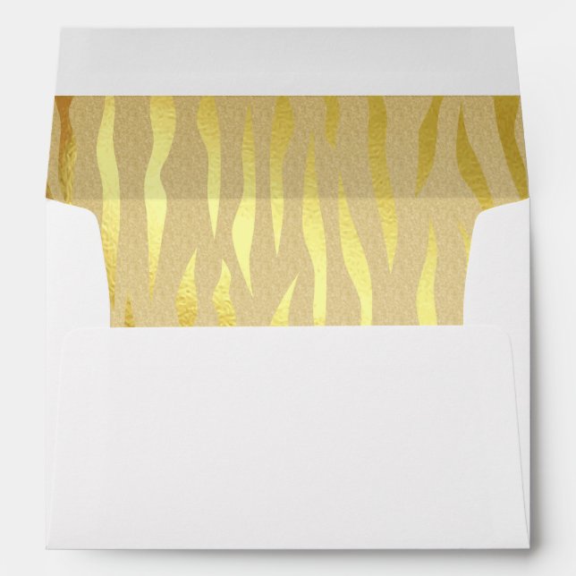 Enveloppe en liner doré Zebra (Dos (Bas))