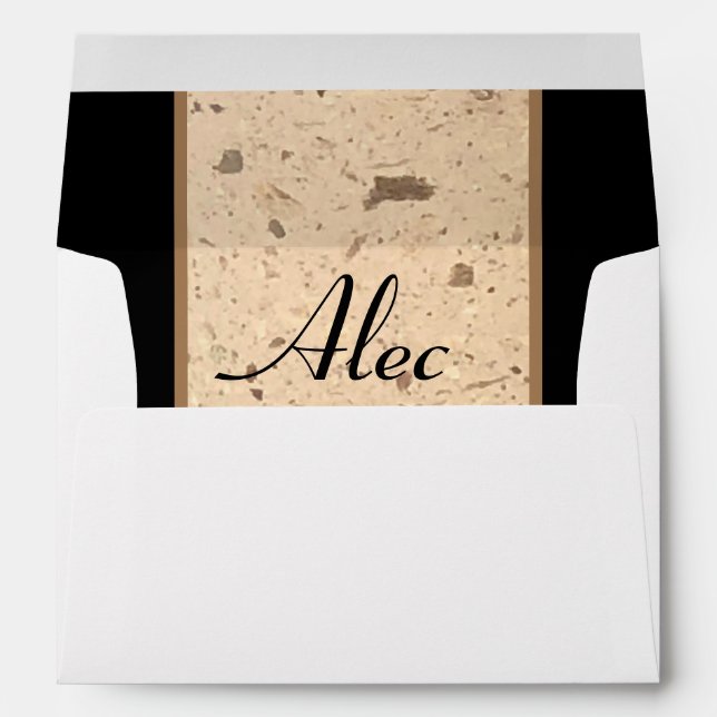 Enveloppe en marbre beige (Dos (Bas))