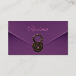 Enveloppe en velours violet carte de visite Zizzag