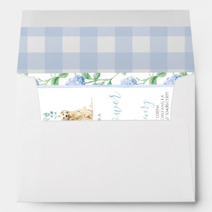 Enveloppe En vichy bleue