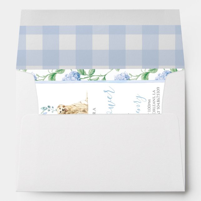 Enveloppe En vichy bleue (Créateur téléchargé)