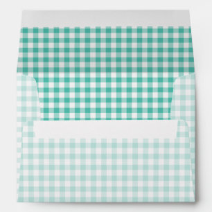 Enveloppe En vichy classique Bluegrass Green