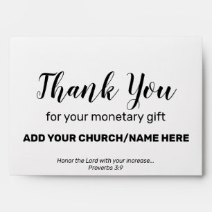 Enveloppe Encaisse-cadeau monétaire de MERCI simple