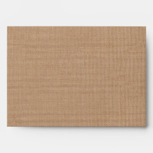 Enveloppe ene ivoire vintage de toile de jute de