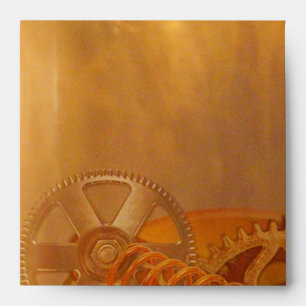 Enveloppe engrenages steampunk cogs conception mécanique