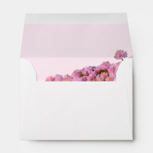 Enveloppe Enregistrer la date occasion rose fleurie