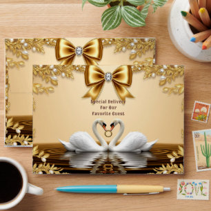 Enveloppe Ensemble de cérémonie de mariage Golden Swan