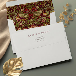 Enveloppe Ensemble d'enveloppes Mariages Art nouveau fraise 