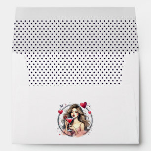 Enveloppe Enterrement de vie de jeune fille Chic Martini Fou