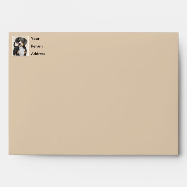 Enveloppe Entlebucher Mountain Dog Peinture - Art original (Devant)