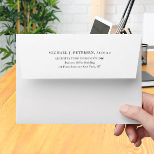 Enveloppe Entreprise d'adresse de retour personnalisée simpl
