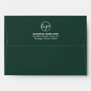 Enveloppe Entreprise Simple Branding Forest Green Logo Busin