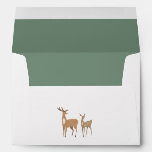 Enveloppe Envelo de baby shower moderne de cerf d'eucalyptus